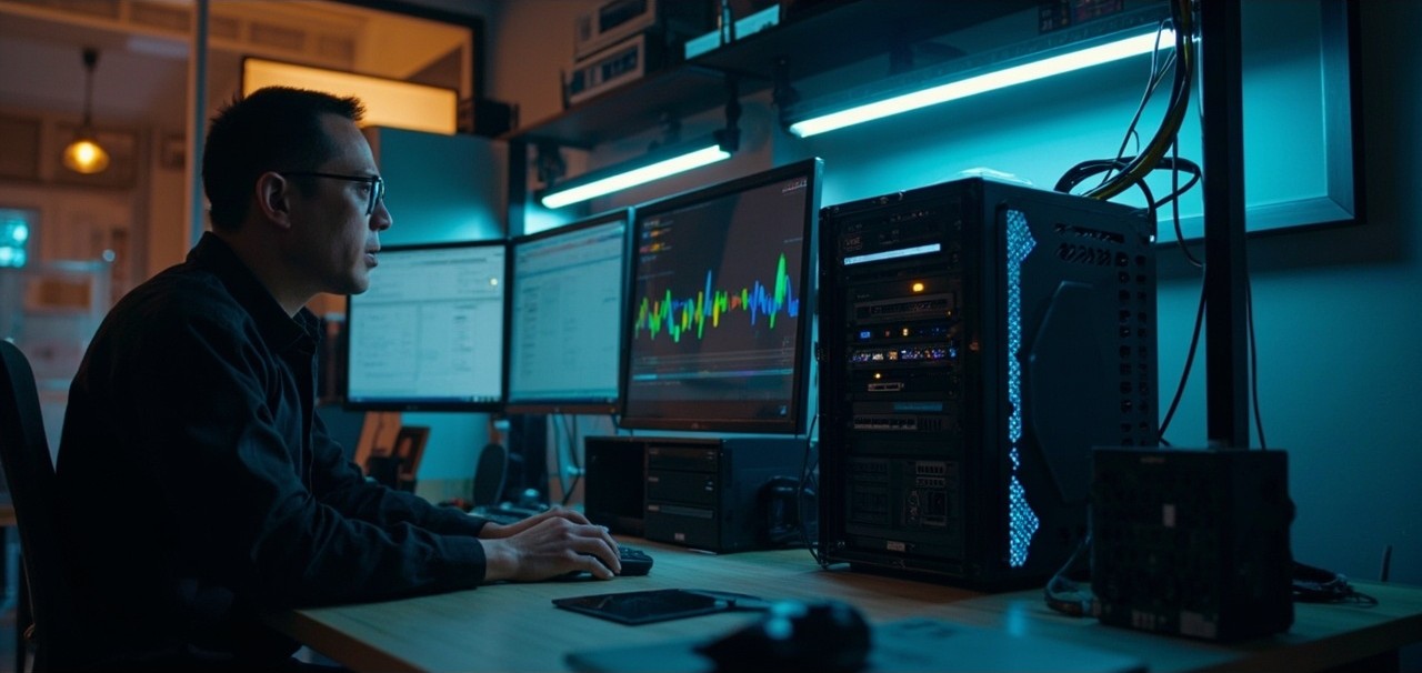 Professional data center with server infrastructure